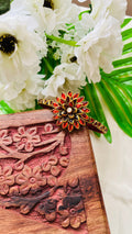 VIHANTH HANDMADE RED KUNDAN BANGLE VH022