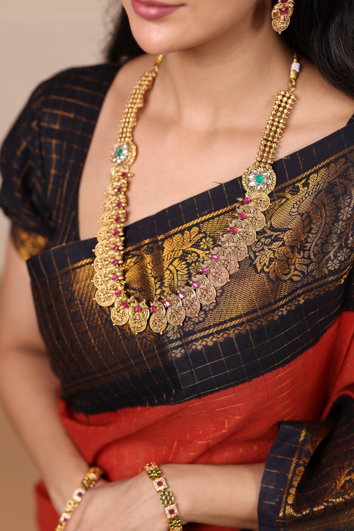 Lakshmi Kundan Antique Haram