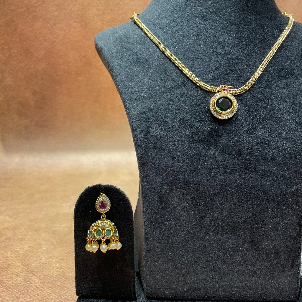 Mayura Antique Pendant Necklace