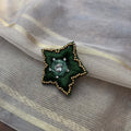 VH Dark Green silk thread Handmade Brooch