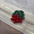 VH Red Crystal Handmade Brooch