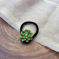 VH Handmade Forest green kundan Hair band