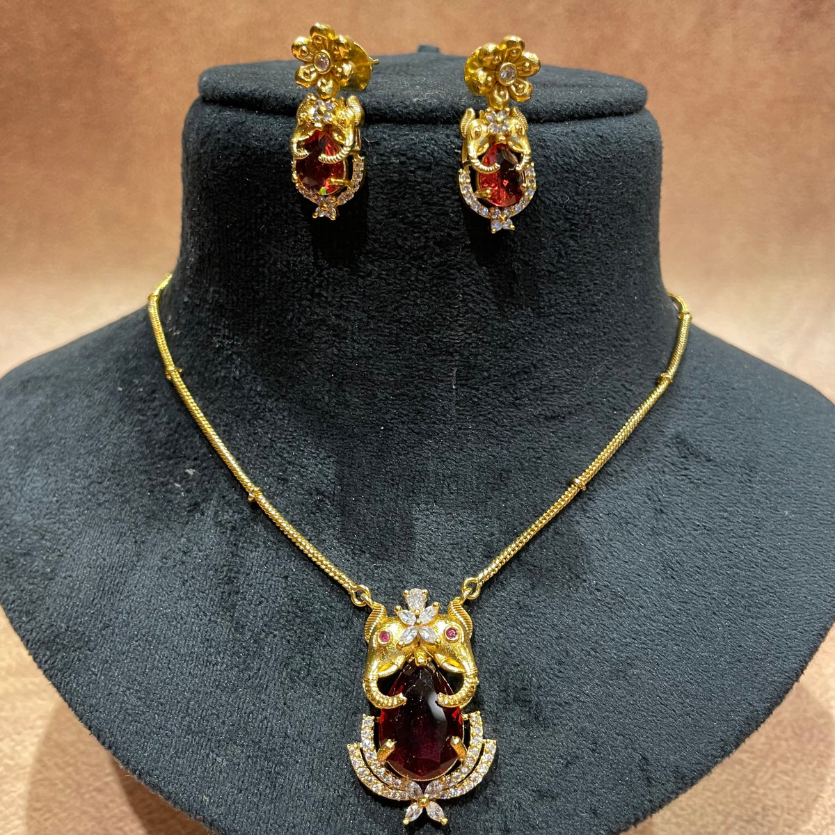 Anika Ruby Pendant Necklace