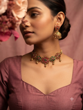Antique Kemp Choker Jhumka Set