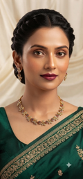 Kemp Vine AD Gold Toned Necklace Set