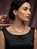 American Diamond Gold Toned Necklace Set