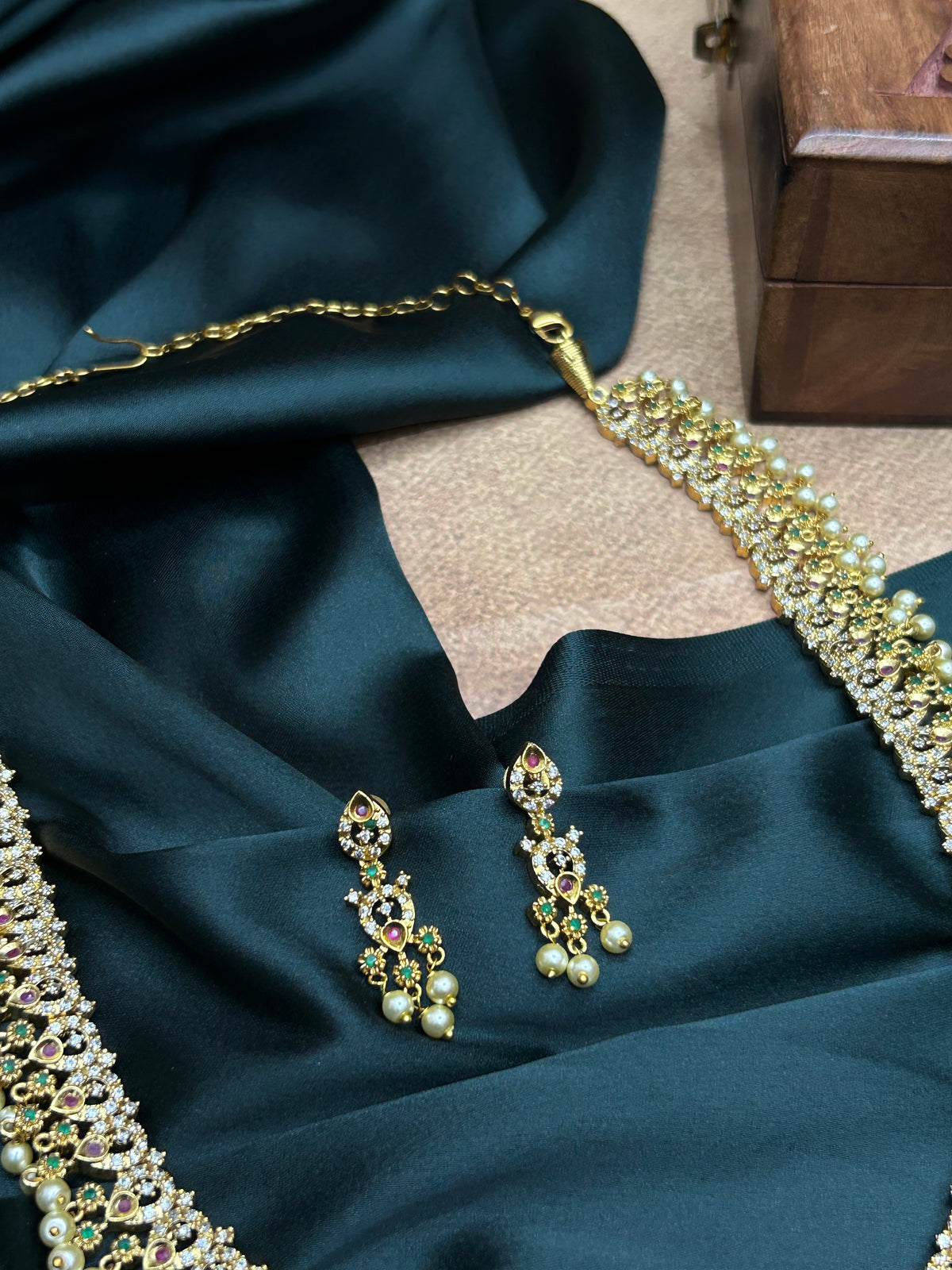Thilagam Multi Colour Long Haram Set