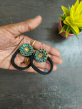 VH HANDMADE COPPER SULPHATE BLUE KUNDAN HAIR BAND