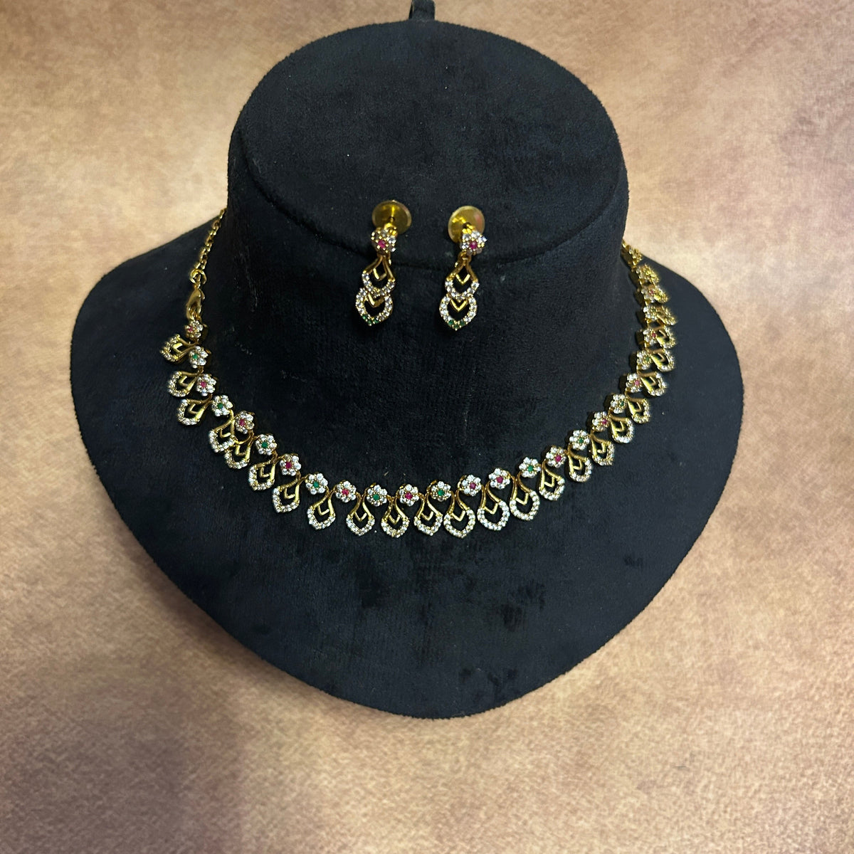 Sundar multicolour AD necklace