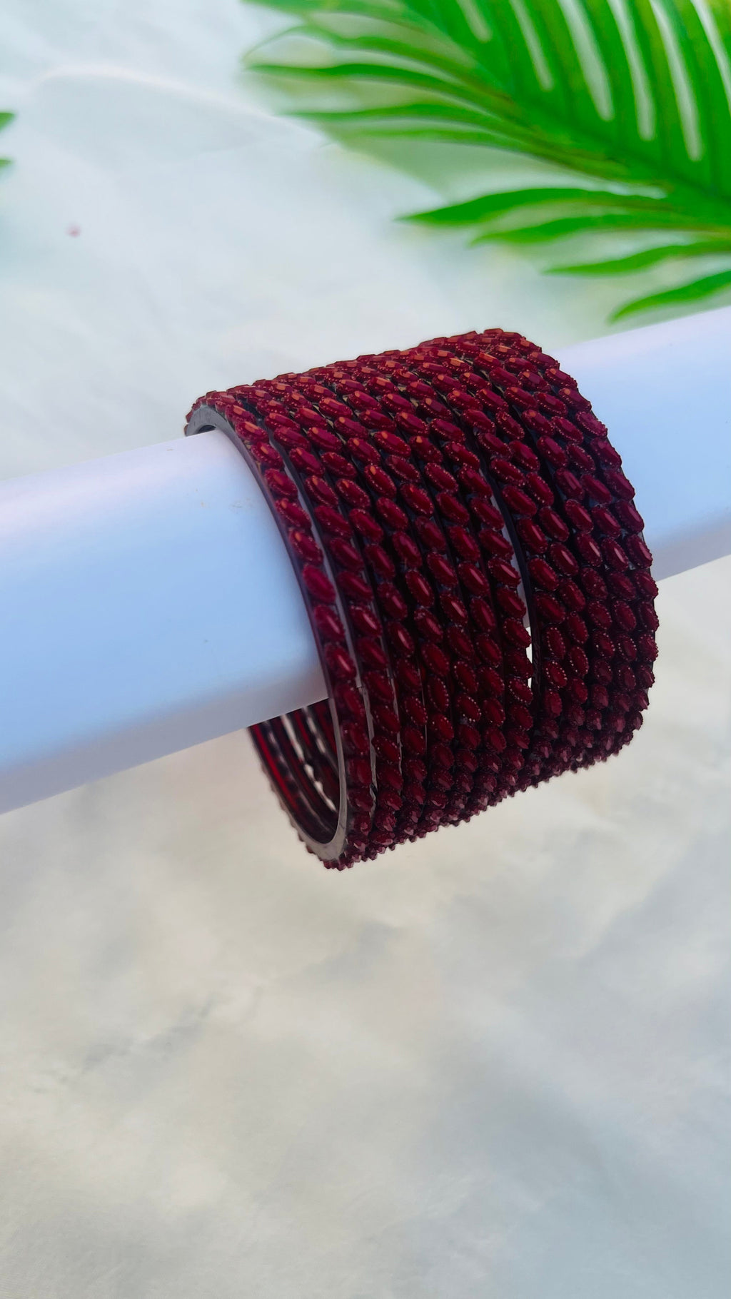 VIHANTH MARRON GLASS BANGLE VH053