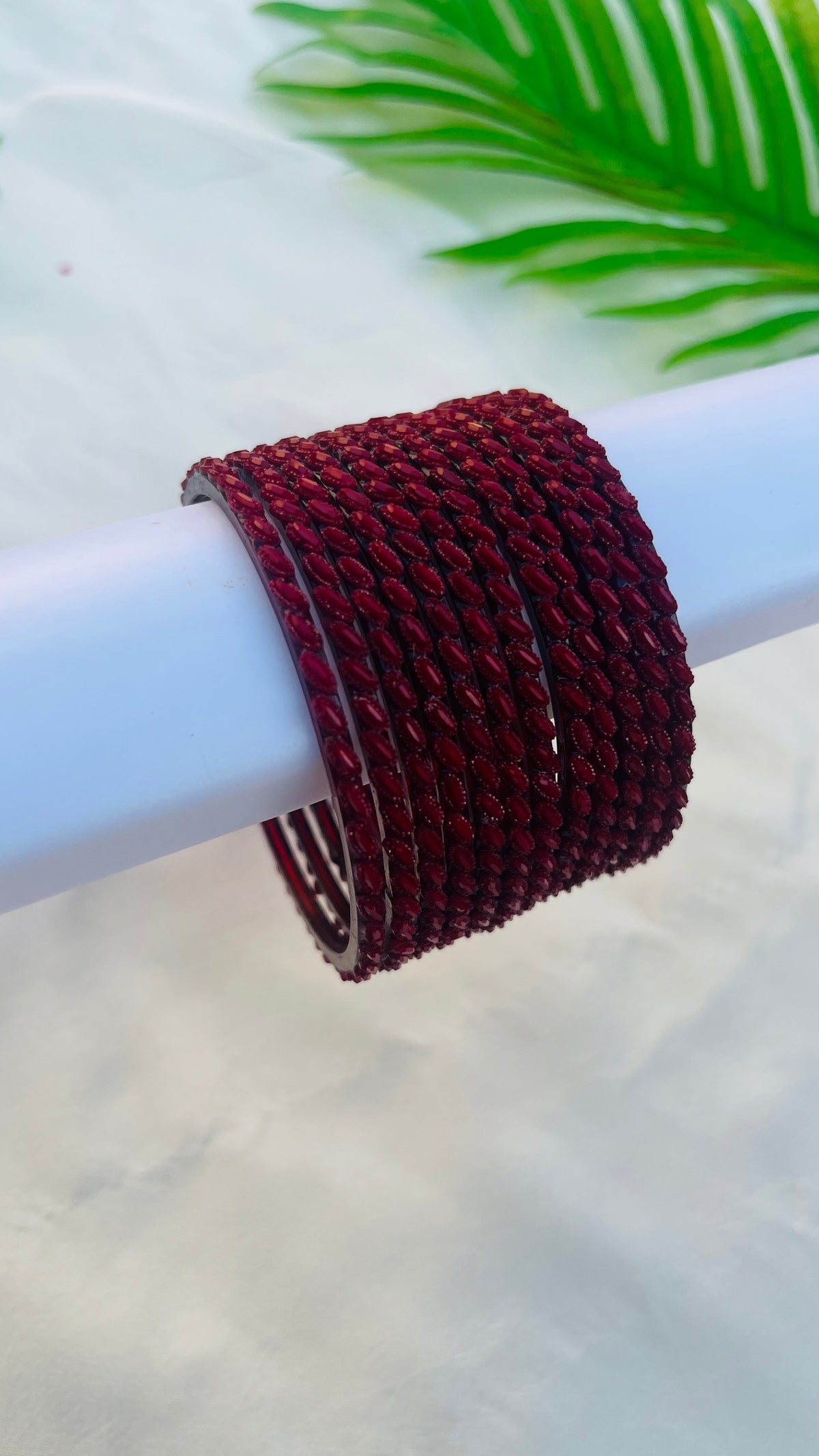 VIHANTH MARRON GLASS BANGLE VH053