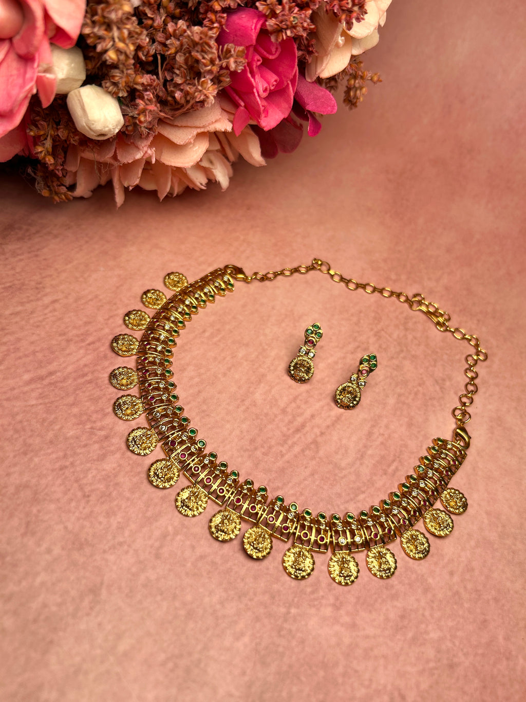 Antique Coin Necklace Set