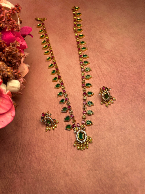 Classic Green Leaf Palakka Mala Set