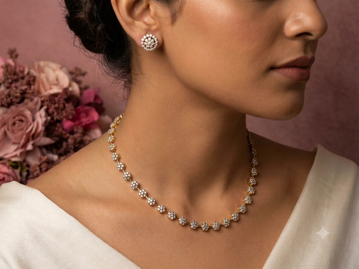 Starlight American Diamond Choker