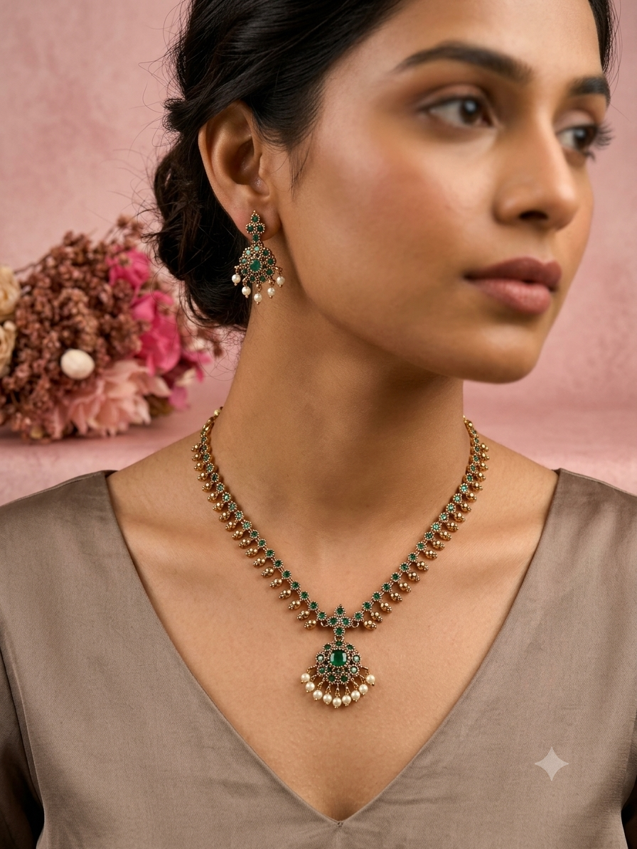 Antique Green Attigai Set