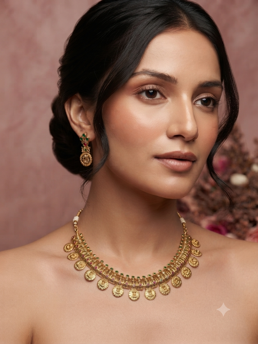 Antique Coin Necklace Set