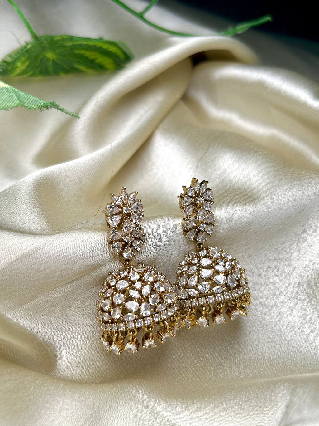 Gold Rhodium plated Jhumka