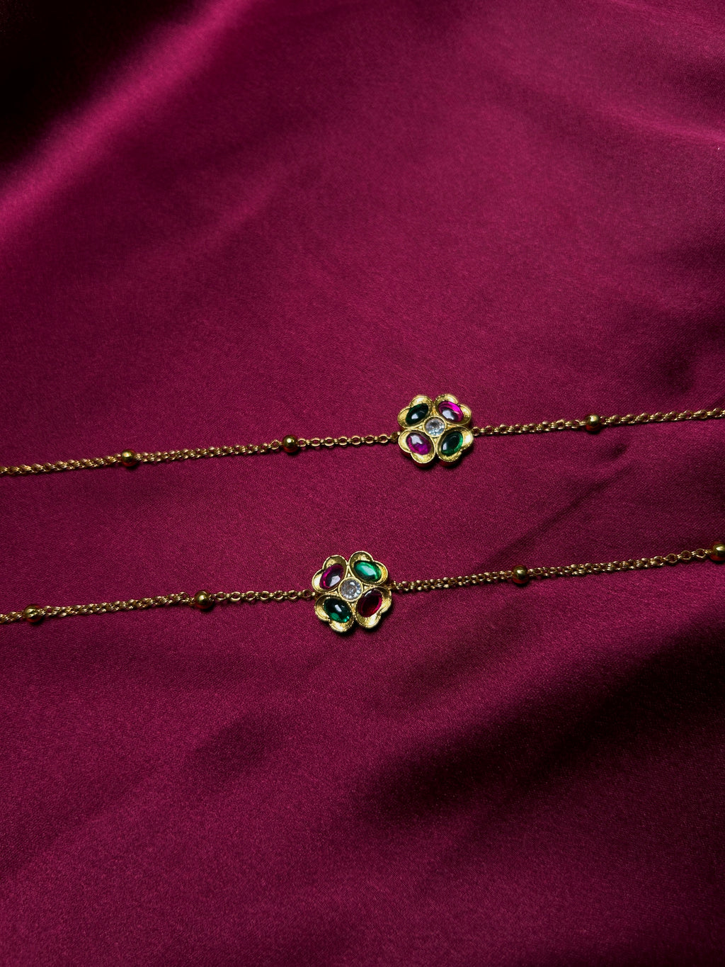 Antique kemp stone anklet
