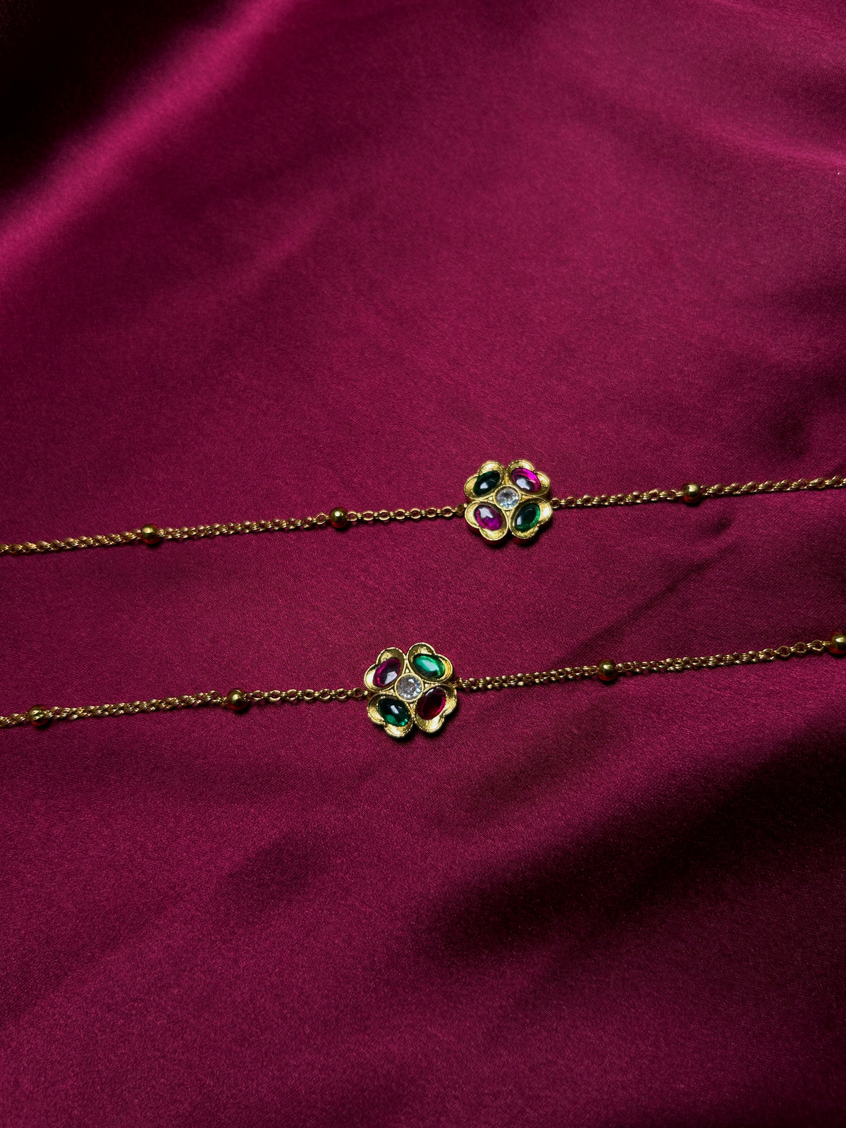 Antique kemp stone anklet