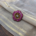 VH Lite Pink Cut bead Flower Handmade Brooch