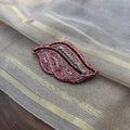 VH Rani Pink Cut bead Handmade Brooch